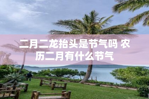 二月二龙抬头是节气吗 农历二月有什么节气