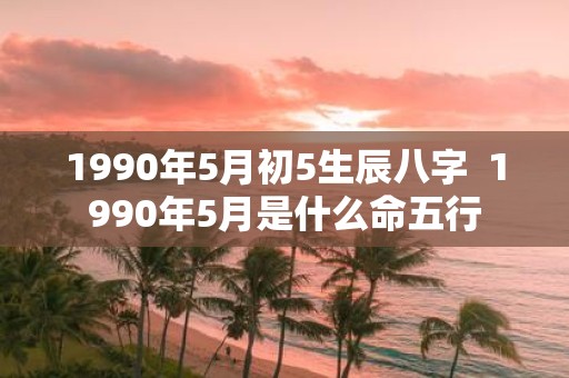 1990年5月初5生辰八字 1990年5月是什么命五行