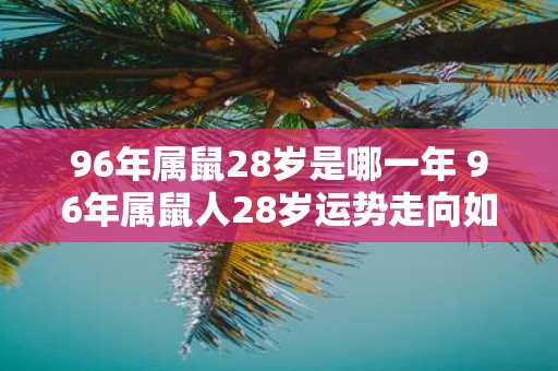 96年属鼠28岁是哪一年 96年属鼠人28岁运势走向如何