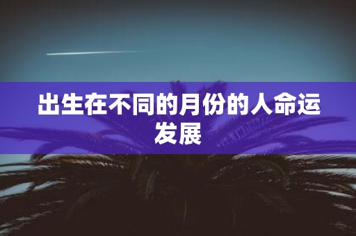 出生在不同的月份的人命运发展