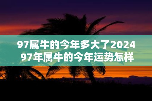 97属牛的今年多大了2025 97年属牛的今年运势怎样