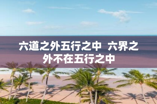 六道之外五行之中 六界之外不在五行之中