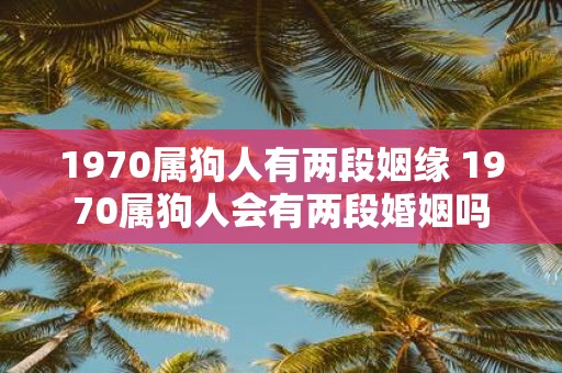1970属狗人有两段姻缘 1970属狗人会有两段婚姻吗