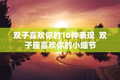双子喜欢你的10种表现 双子座喜欢你的小细节