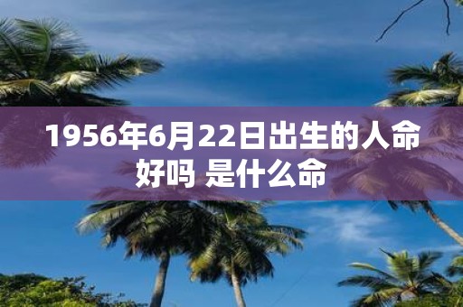 1956年6月22日出生的人命好吗 是什么命