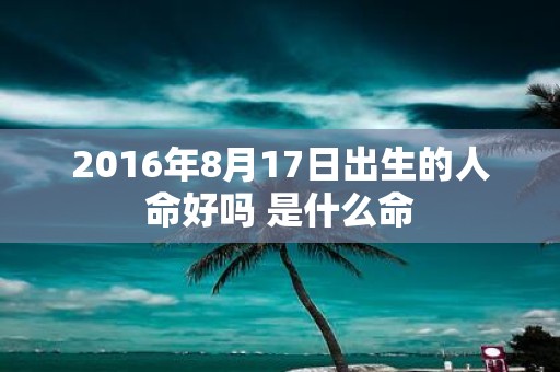 2016年8月17日出生的人命好吗 是什么命