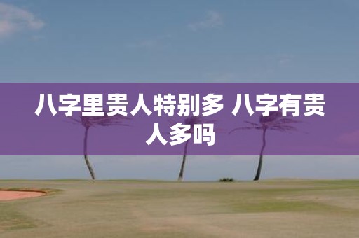 八字里贵人特别多 八字有贵人多吗
