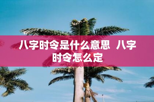 八字时令是什么意思 八字时令怎么定