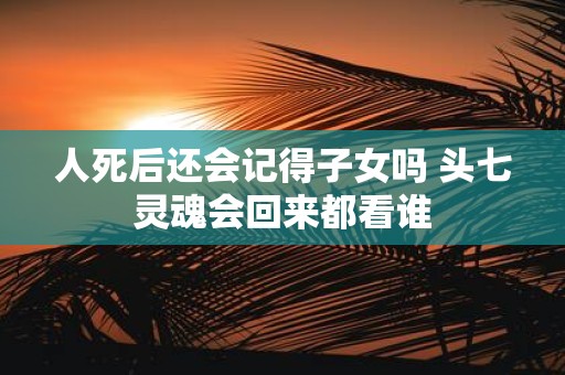 人死后还会记得子女吗 头七灵魂会回来都看谁