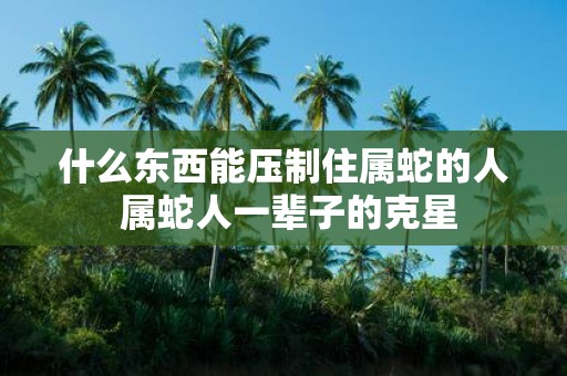 什么东西能压制住属蛇的人 属蛇人一辈子的克星