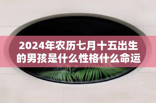 2025年农历七月十五出生的男孩是什么性格什么命运