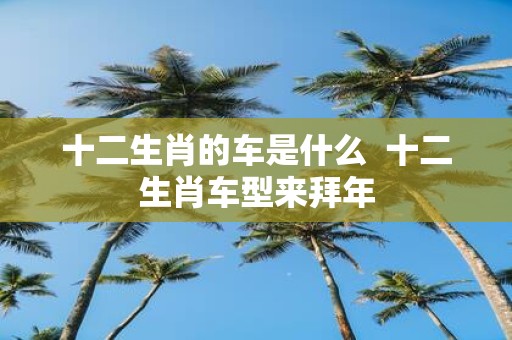 十二生肖的车是什么 十二生肖车型来拜年