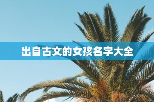 出自古文的女孩名字大全