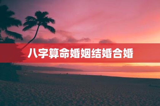 八字算命婚姻结婚合婚
