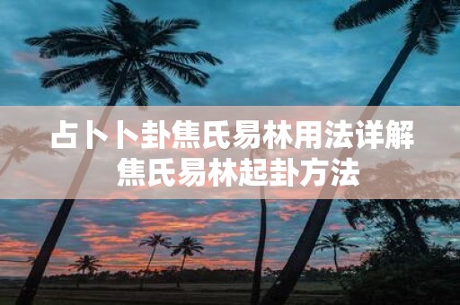 占卜卜卦焦氏易林用法详解 焦氏易林起卦方法