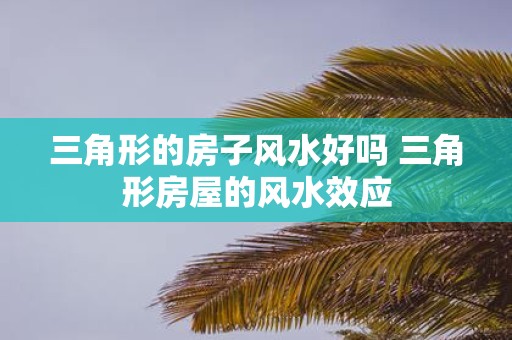 三角形的房子风水好吗 三角形房屋的风水效应