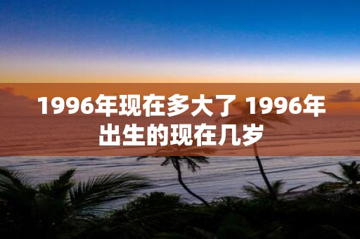 1996年现在多大了 1996年出生的现在几岁