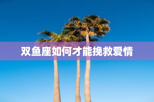 双鱼座如何才能挽救爱情
