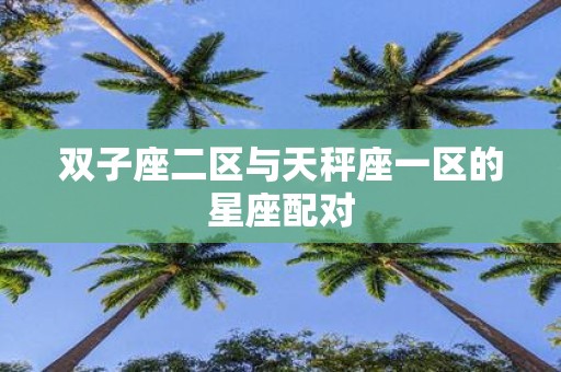 双子座二区与天秤座一区的星座配对
