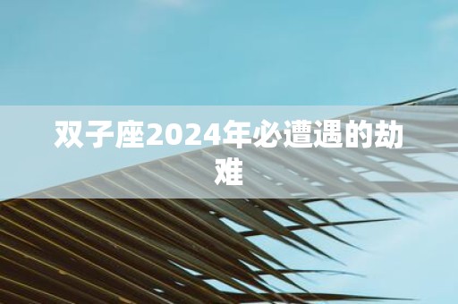 双子座2025年必遭遇的劫难