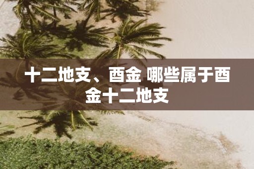 十二地支、酉金 哪些属于酉金十二地支