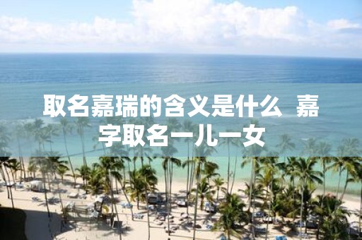 取名嘉瑞的含义是什么 嘉字取名一儿一女