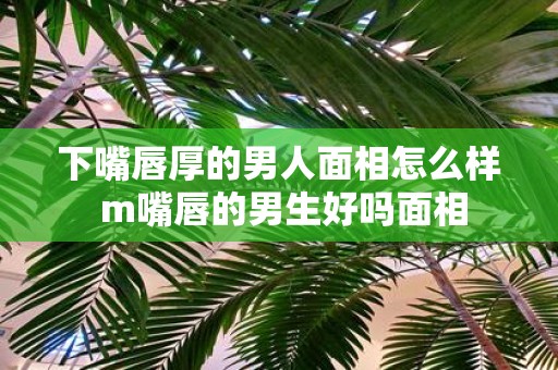 下嘴唇厚的男人面相怎么样 m嘴唇的男生好吗面相
