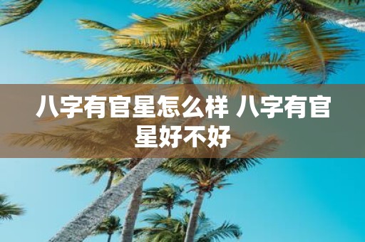 八字有官星怎么样 八字有官星好不好