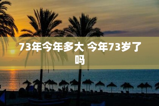 73年今年多大 今年73岁了吗