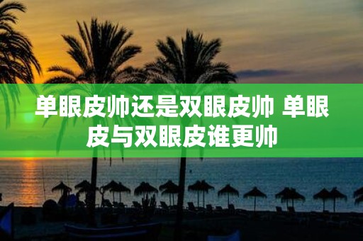 单眼皮帅还是双眼皮帅 单眼皮与双眼皮谁更帅