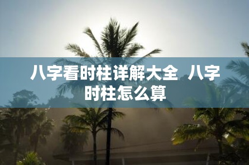 八字看时柱详解大全 八字时柱怎么算