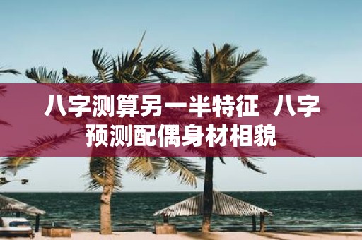 八字测算另一半特征 八字预测配偶身材相貌