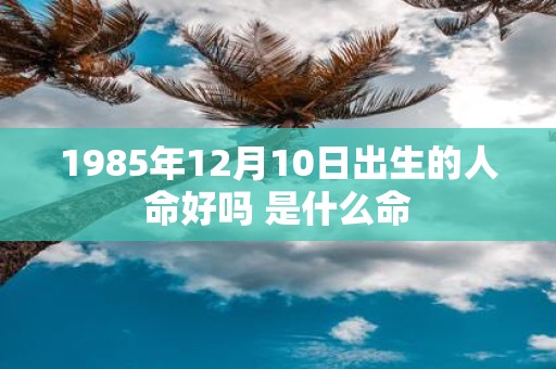 1985年12月10日出生的人命好吗 是什么命