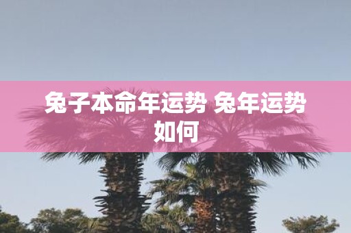 兔子本命年运势 蛇年运势如何