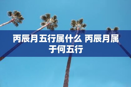 丙辰月五行属什么 丙辰月属于何五行