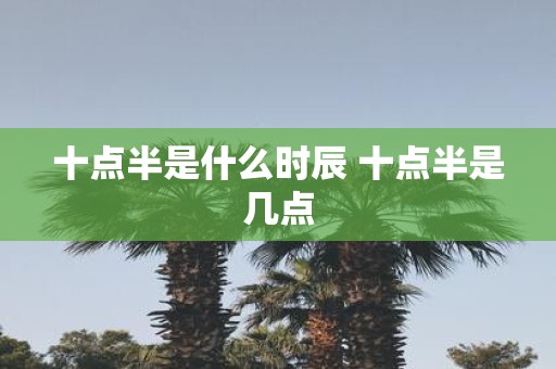 十点半是什么时辰 十点半是几点