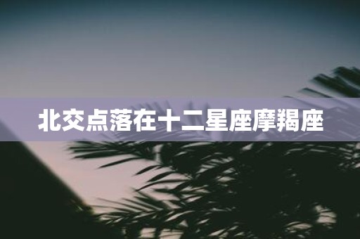 北交点落在十二星座摩羯座