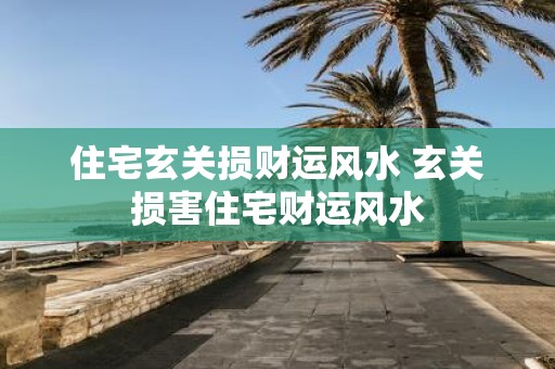 住宅玄关损财运风水 玄关损害住宅财运风水