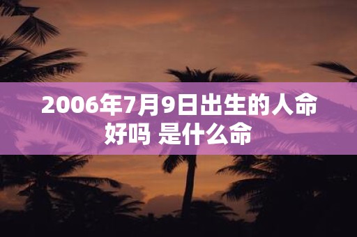 2006年7月9日出生的人命好吗 是什么命