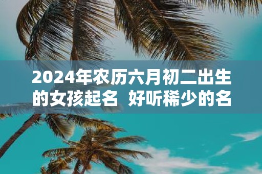 2025年农历六月初二出生的女孩起名 好听稀少的名字