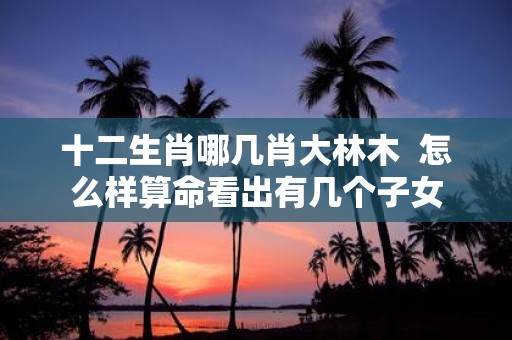 十二生肖哪几肖大林木 怎么样算命看出有几个子女