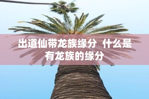 出道仙带龙族缘分 什么是有龙族的缘分