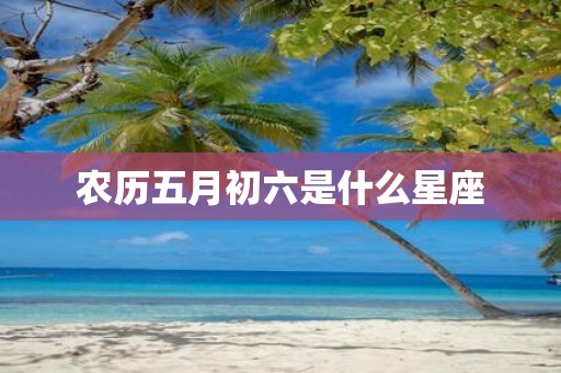 农历五月初六是什么星座