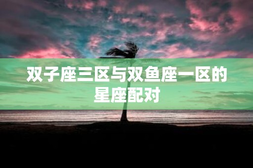 双子座三区与双鱼座一区的星座配对