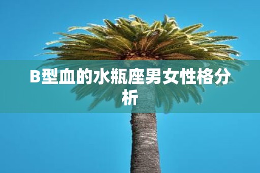 B型血的水瓶座男女性格分析