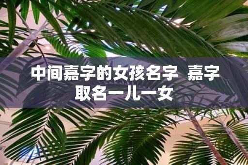 中间嘉字的女孩名字 嘉字取名一儿一女