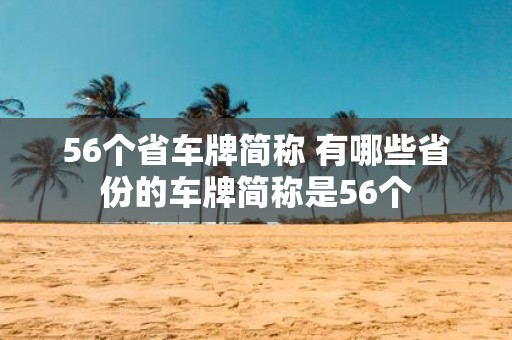56个省车牌简称 有哪些省份的车牌简称是56个