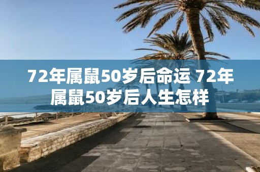 72年属鼠50岁后命运 72年属鼠50岁后人生怎样