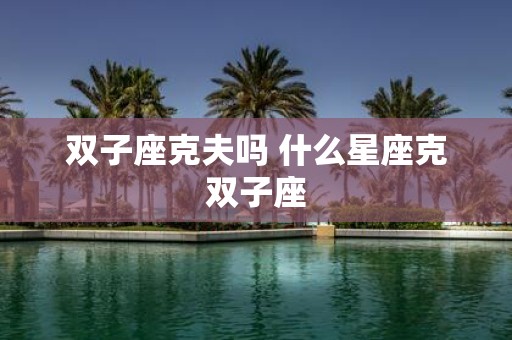 双子座克夫吗 什么星座克双子座