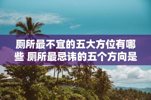 厕所最不宜的五大方位有哪些 厕所最忌讳的五个方向是哪些